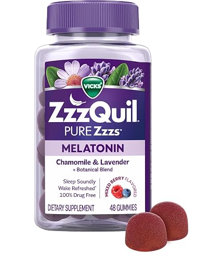 Amazon.com: VICKS PURE Zzzs Kidz, Melatonin Sleep Aid Gummies for